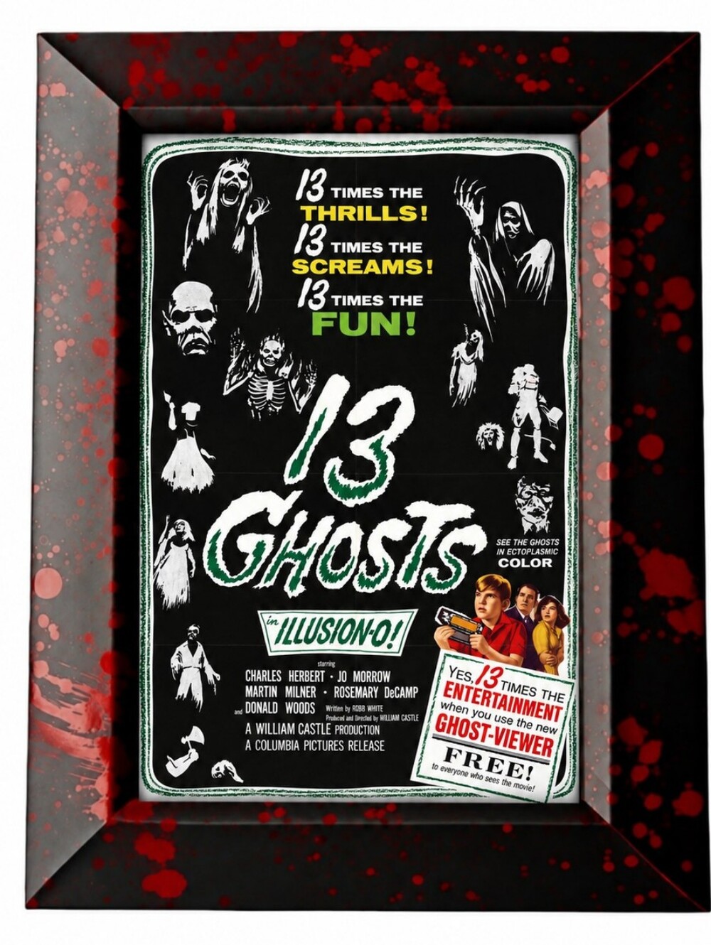 13 Ghosts Movie Poster Retro Vintage Cult classic Horror Paranormal Art Deco